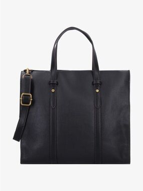 Fossil Kingston Black Leather Tote Bag